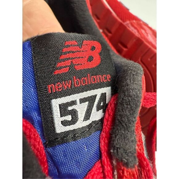 New balance 574 Men’s Classic Paint Chip Red White Blue Size 6 See Description - Picture 12 of 15